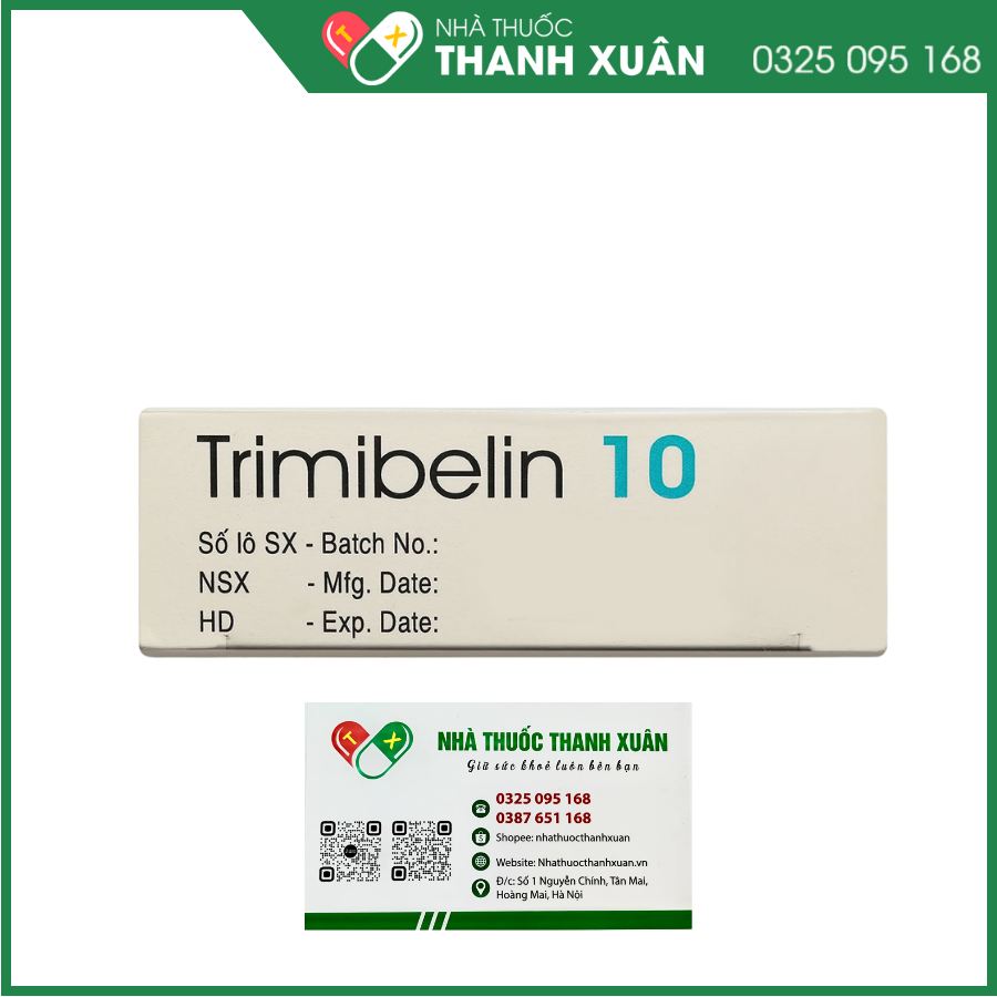 Trimibelin 10 trị bệnh trầm cảm nội sinh, giảm lo âu (4 vỉ x 15 viên)